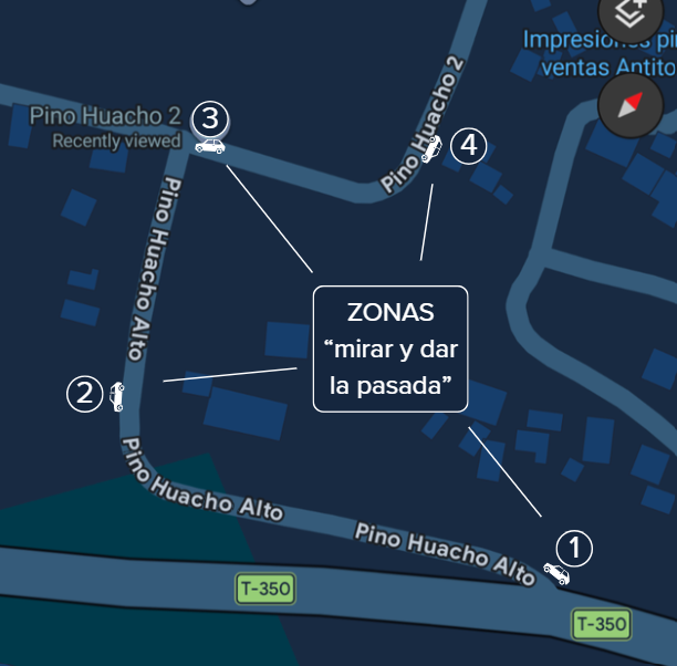 Indicaciones para transitar por el cerro